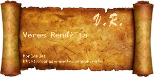 Veres Renáta névjegykártya