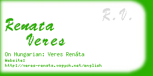 renata veres business card